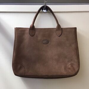 Longchamp Brown Leather Tote Bag